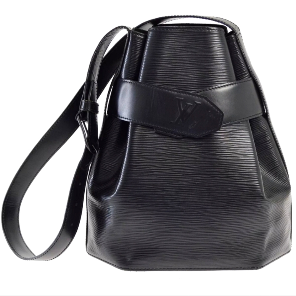 Louis Vuitton Black Epi  Leather Bucket Bag